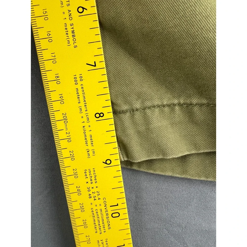 Banana Republic Aiden Shorts Mens 30 Fresh Olive Green Chino Cotton Twill
